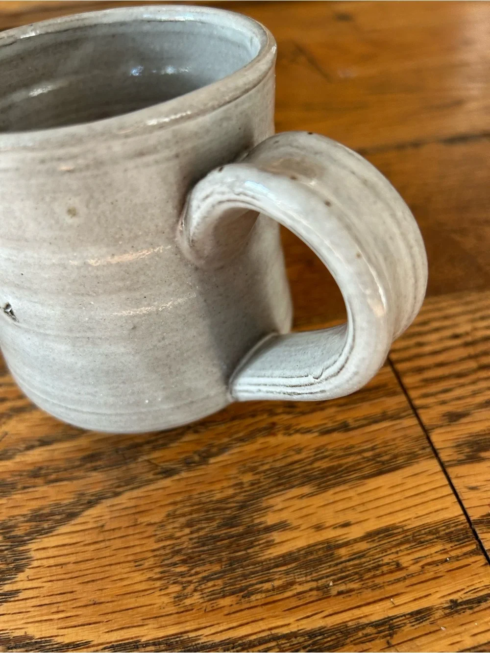 Magnolia Pottery Mug Coffee Cup Grey Clay Black Oak Art Waco Texas